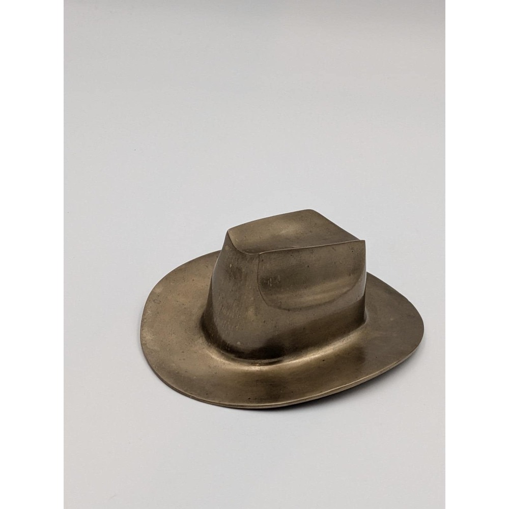 Solid Brass 5" Vintage Cowboy Hat, Heavy  Paperweight / Ashtray